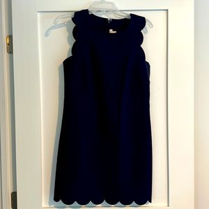 JCrew scalloped navy dress. Size 2. Great condition.